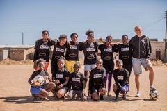 Fridolina Rolfö i Zambia under en resa med Plan International 2024.