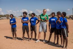 Fridolina Rolfö i Zambia under en resa med Plan International 2024.