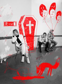 Pappa är död, urpremiär 7 mars. Foto Henrik Halvarsson, illustration Moa Romanova.