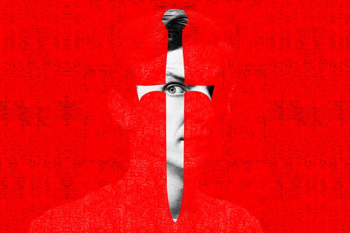 Macbeth, premiär 14 februari, Stora scenen. Foto Henrik Halvarsson, illustration Moa Romanova.