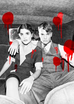 Bonnie & Clyde, premiär 28 mars. Foto Henrik Halvarsson, illustration Moa Romanova.
