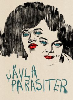 Jävla parasiter är den första samproduktionen mellan Gottsunda Dans & Teater och Uppsala stadsteater. Premiär 11 september. Illustration Moa Romanova.