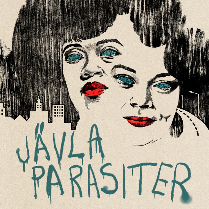 Jävla parasiter är den första samproduktionen mellan Gottsunda Dans & Teater och Uppsala stadsteater. Premiär 11 september. Illustration Moa Romanova.