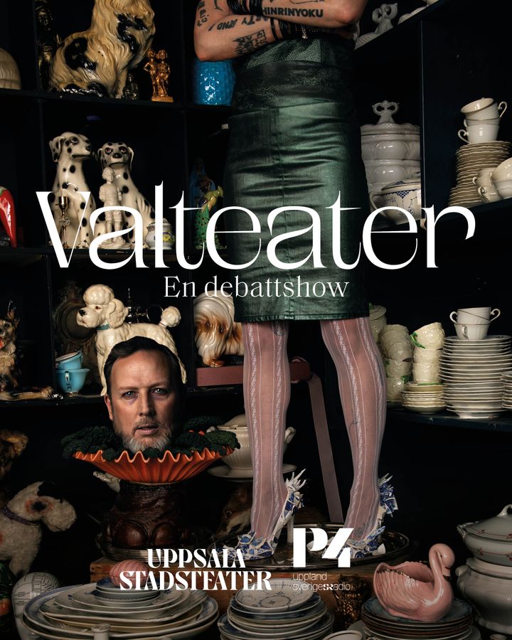 Valteater – en debattshow, ett samarbete mellan Uppsala stadsteater och P4 Uppland, fredag 28 augusti. Foto Karolina Henke.