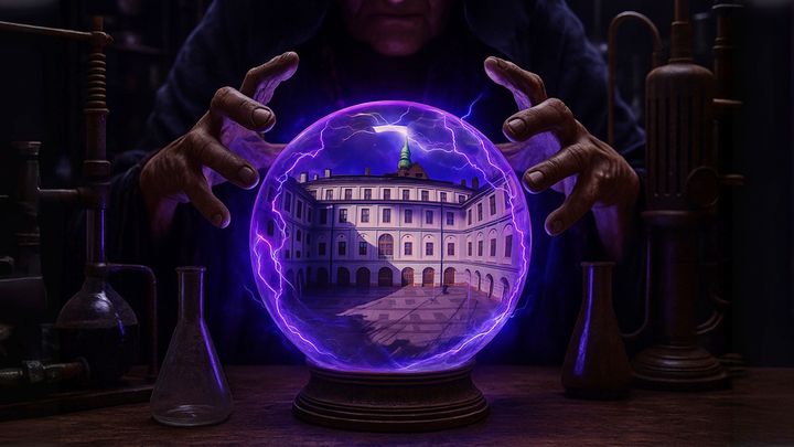 Bilden är skapad med hjälp av AI och traditionella besvärjelser.