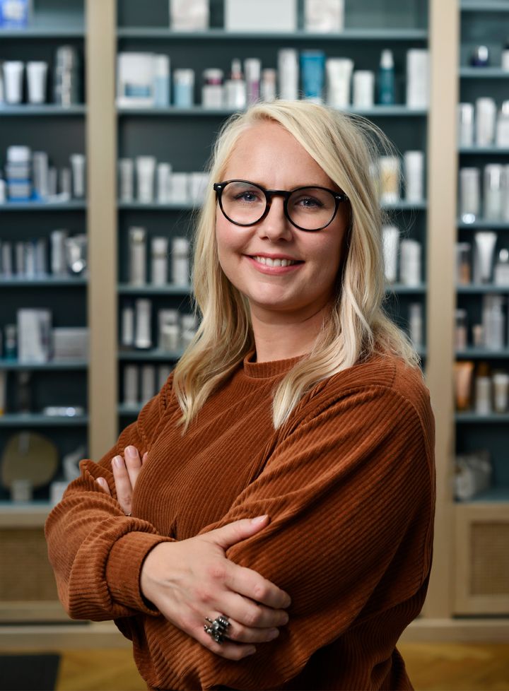 Erika Lyko från skönhetsföretaget Lyko.se gästar Sjölins Gymnasium på Campus Vasastan