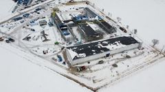 Anstalten i Vä, under byggnation.