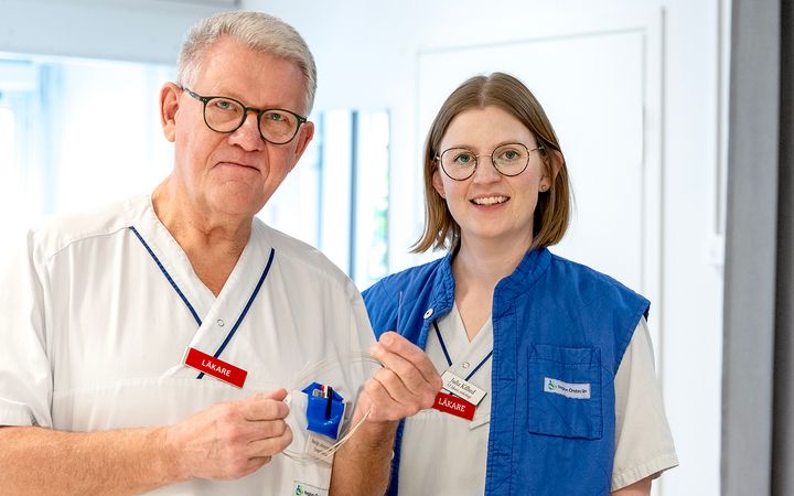 Bengt Johansson, överläkare inom onkologi och Julia Kilhed, ST-läkare tar emot patienter från stora delar av Mellansverige.