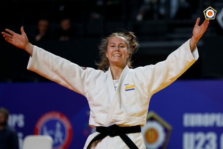 Ingrid Nilsson, efter säkrat EM-guld i U23.