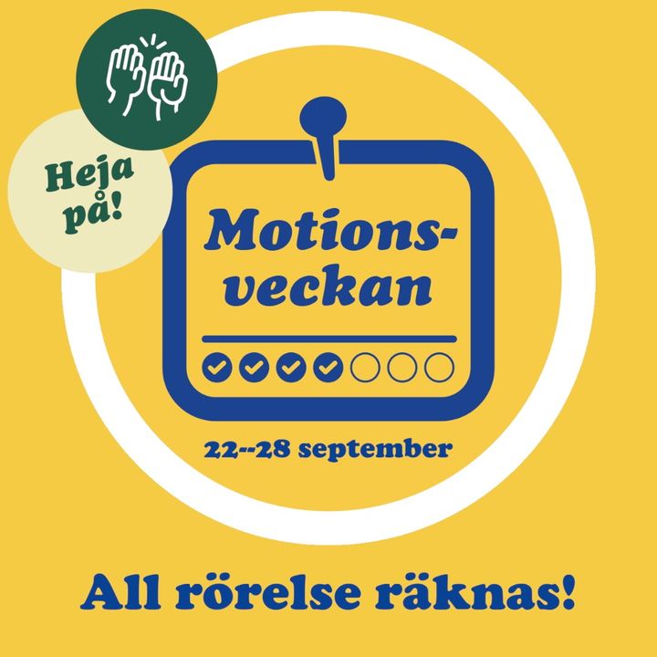 Äntligen är det dags för årets Motionsvecka. Korpen Svenska Motionsidrottsförbundet arrangerar veckan som kan skapa en god vana och som inspirerar till minst 20 minuter rörelse per dag.