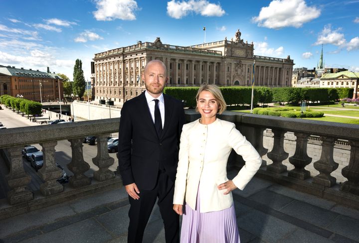Viktor Barth-Kron och Ylva Johansson som ska leda Expressens partiledardebatt den 17 augusti, foto: Olle Sporrong