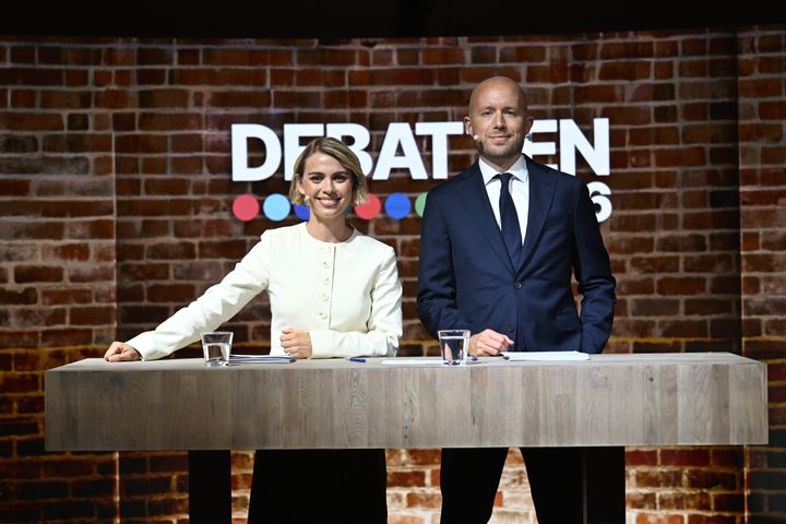 Ylva Johansson, Dagens Industri och Viktor Barth-Kron, Expressen, foto: Olle Sporrong
