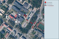 Här ligger den tillfälliga akutmottagningen.