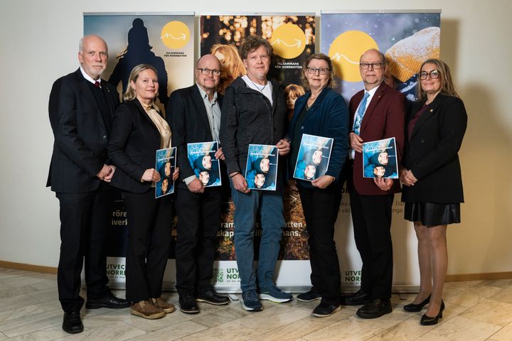 Anders Öberg, Marianne Sandström, Håkan Kero, Nicklas Johansson, Birgitta Dahlbäck, Glenn Berggård och Linda Frohm representerar olika partier i regionfullmäktige och är enade kring Norrbottensstrategin 2040.