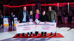 Carl-Magnus Larsson (LHC), Freja Lönn (stipendiat), Heidi Berger (Stångåstaden), Love Tonström (stipendiat) och Fredrik Törnqvist (Stångåstaden)