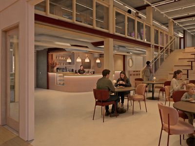 Interiörbild. Illustration av WinellJern Arkitekter