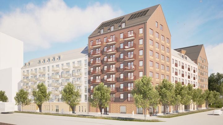 Gatuvy Djurgården Jägarförbandet. Illustration av WinellJern