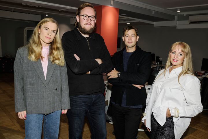 Från vänster: Julia Lundin, Johannes Karlsson, Jon Mauno Pettersson, Hanna Linnerstam. Foto: Jesper Frisk