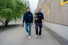 Två medarbetare, Niclas och Jesper, på SSSB.