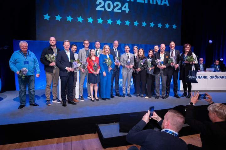 Moderaternas kandidater till Europaparlamentsvalet 2024.