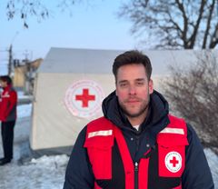 Daniel Wallinder, landrepresentant för Svenska Röda Korset i Ukraina