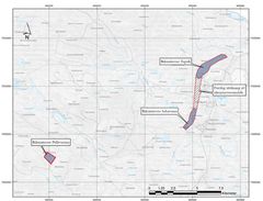 Karta som visar tidigare utpekade riksintresseområden och det nya utpekade riksintresseområdet.