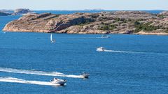 Flera båtar i skärgården