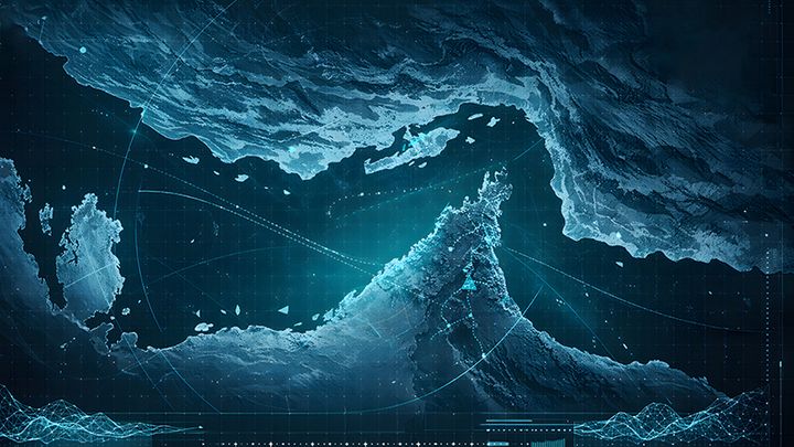 En kartbild över Persiska viken.