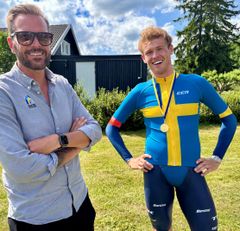 Lucas Persson och Jakob Söderqvist efter monsterloppet på SM-tempot.