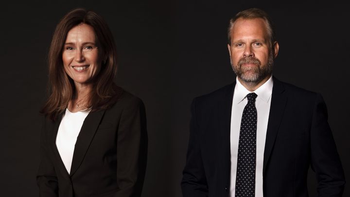 Jenny Kallerman, förbundsordförande Akavia och Magnus Hedberg, vd Akavia. Foto: Angelica Lönnberg Gavazzeni