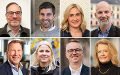 Från vänster, övre raden: Peter Niklasson, David Pettersson, Kristina Nilsson och Robert Brånn. Undre raden, från vänster: Jonas Hansson, Carolina Lejon, Peter Lindholm och Cathrine Holgersson.