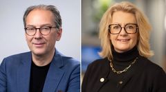 Anders Holmestid, vd Fastighetsägarna och Cathrine Holgersson, vd Sveriges Allmännytta