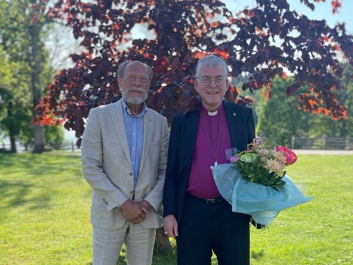 Stiftsfullmäktiges ordförande Jan Wahn och biskop Åke Bonnier.