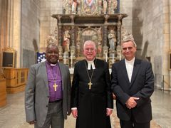 Biskop Åke tillsammans med biskop Myaka och oberkirchenrat Michael Martin