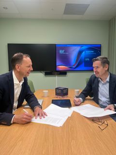 Christer Wikner, CEO and President, Metacon och Mikael Kraft, Head of Factory Automation och Sales på Siemens Digital Industries