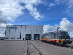 Exteriör Siemens Mobilitys lokverkstad i Hallsberg