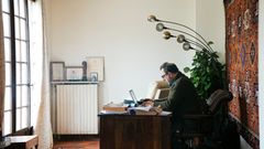 Mazen Darwish in his office. Photo: Fredrik Stedtjer