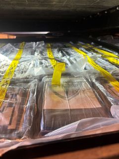 Kokainet låg väl inplastat i det dolda utrymmet.