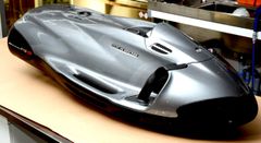 En av de två undervattensskotrar som misstänks ha använts för att hämta kokain från ett lastfartyg i Uddevalla hamn.