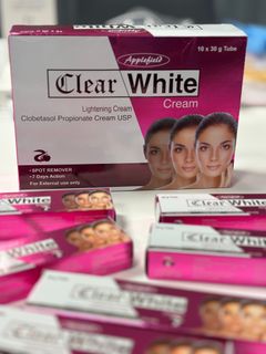 Hudblekningskrämer som är totalförbjudna inom EU.