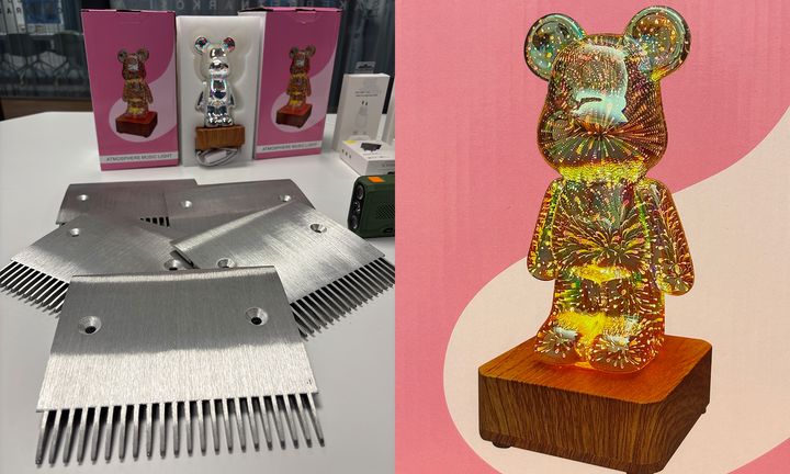 Kopierade delar till rulltrappor och farliga barnlampor är bara några av de farliga föremål som Tullverket stoppat under 2025.