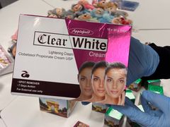 Hudblekningsmedel som är totalförbjudet inom EU.