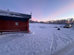 Busshållplatsen Vuono vid E4 i Haparanda där mannen flydde ifrån tulltjänstemännen.