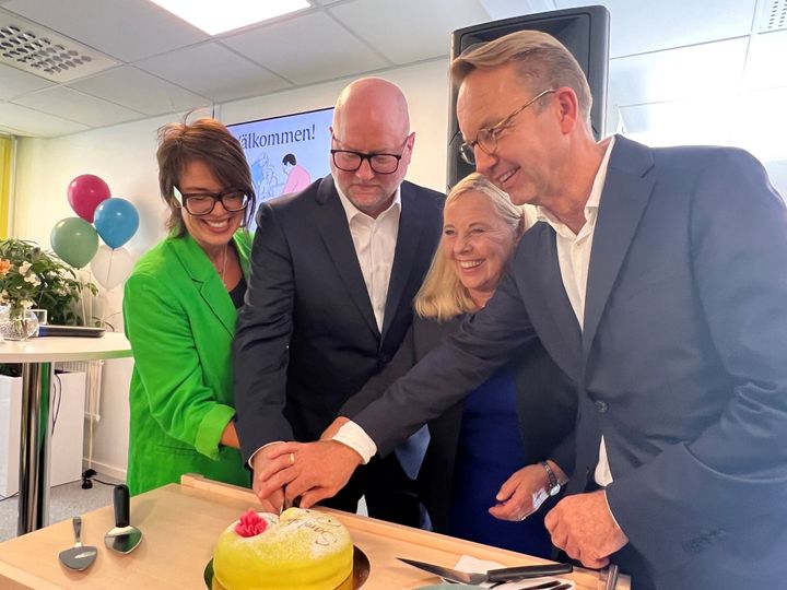 Aurora Lindberg (SPSM), Jonas Krantz (Skolverket), Anne Vadasz Nilsson (Kammarkollegiet) och Björn Eriksson (Socialstyrelsen)