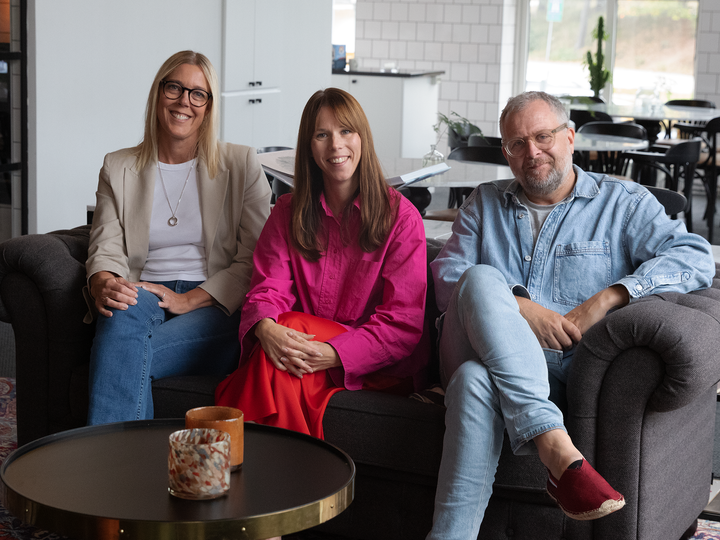 Projektgruppen på Consid: Linda Björnander, Josefine Kratz och Johan Bloch.