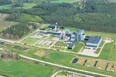 Översiktsbild av Arlas mjölkpulverfabrik i Vimmerby.