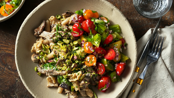 Ett av Arlas nyckelhålsmärkta recept: krämig svamppasta. Foto: Arla