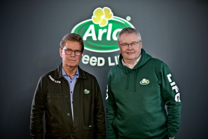 Peder Tuborgh (till vänster) och Ingo Müller lyfter behovet av starkare livsmedelsföretag i Europa. Foto: Arla