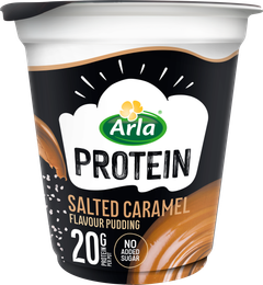 Arla Protein Pudding Salted Caramel, märkt 22-01-2027