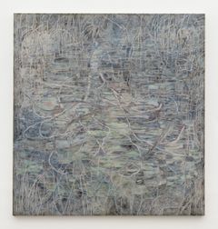 Spjäla, 200x 190 cm, Olja, pigment och harlim på duk